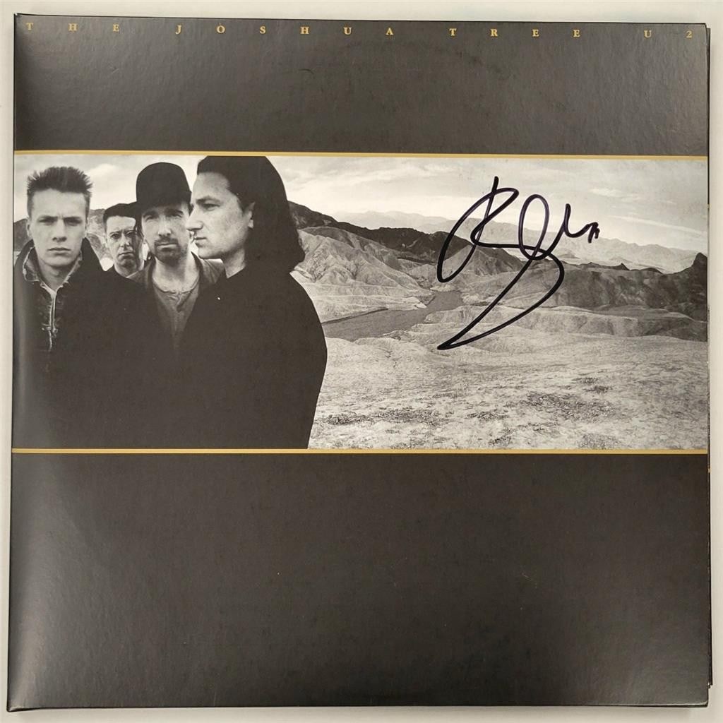 U2 The Joshua Tree Album Cover LP Autographed by Bono with Beckett COA (1 of 5)