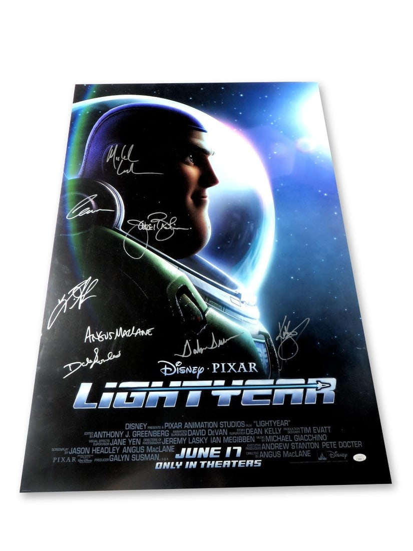 Lightyear Cast Autographed Poster 27x40 Evans Brolin Palmer JSA Certified (1 of 5)