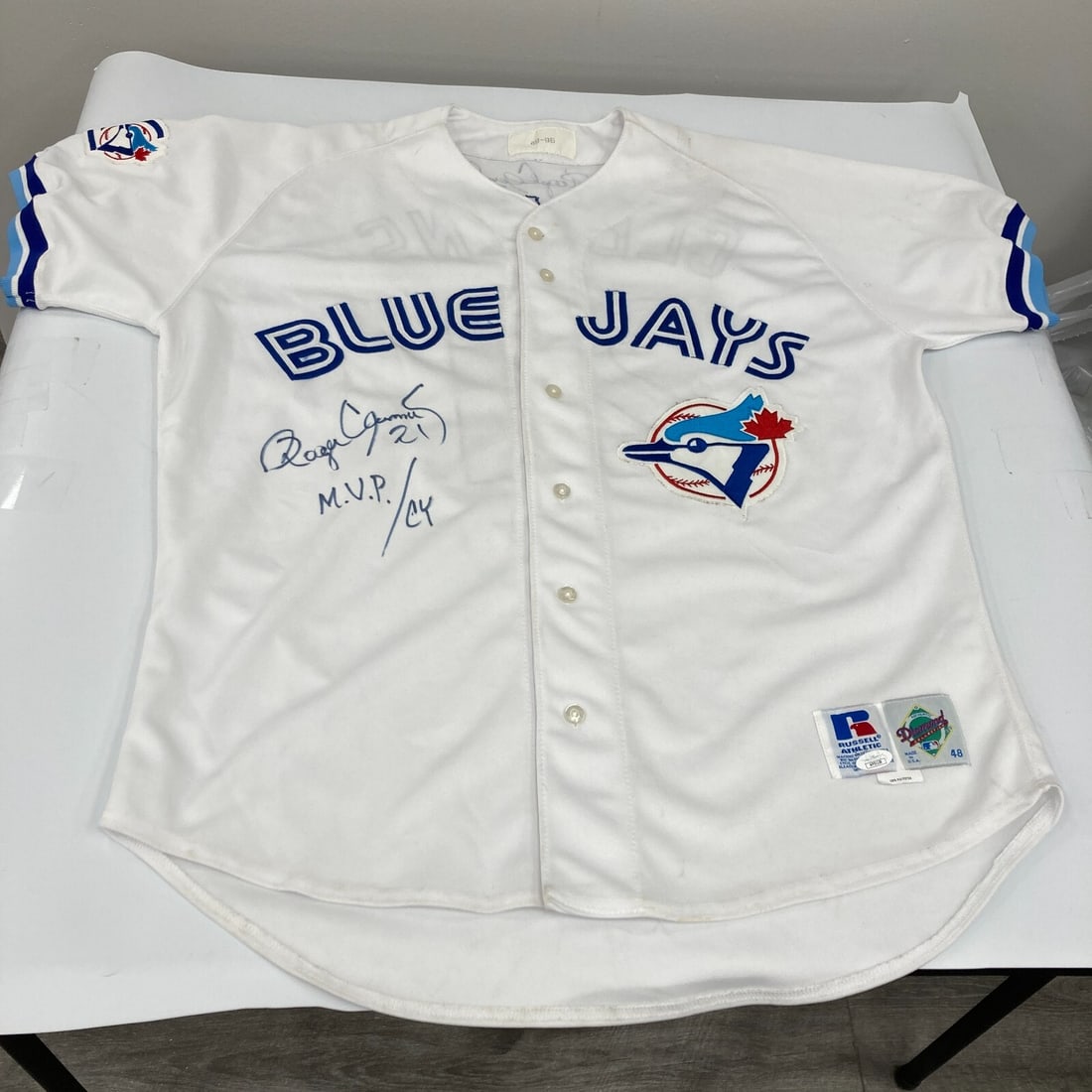 Roger Clemens Signed 1996 Toronto Blue Jays Game Used Jersey JSA COA (1 of 11)