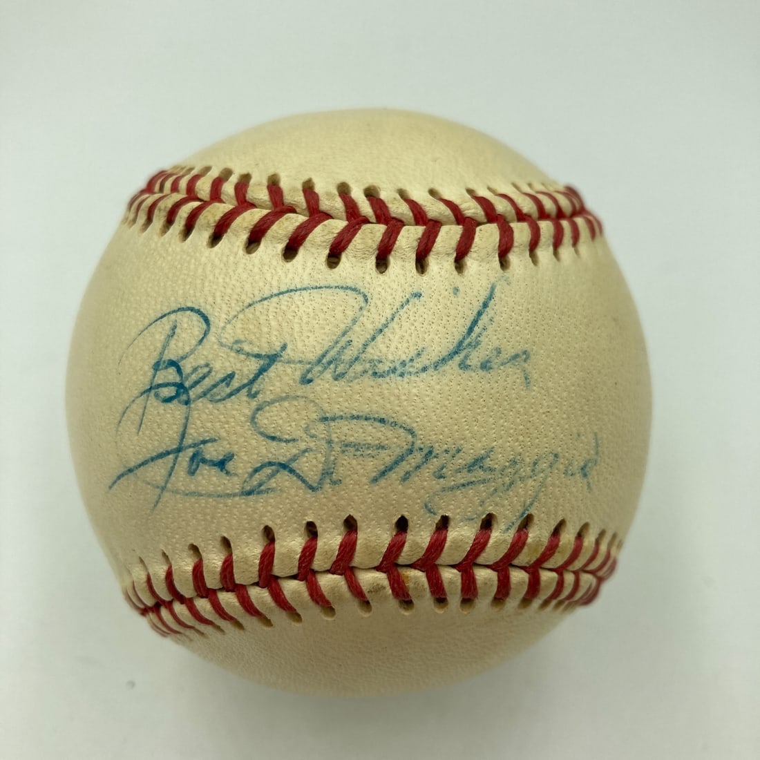 1940s Joe DiMaggio Single Signed Baseball with JSA COA (1 of 8)