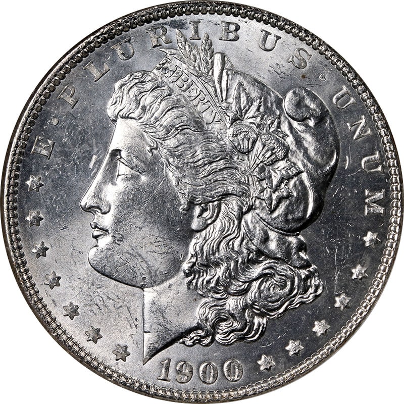 VAM 11 1900 Philadelphia Morgan Silver Dollar NGC MS64 Doubled Wing Variety: VAM 11 1900 Philadelphia Morgan Silver Dollar NGC MS64 Doubled Wing Variety This original 1900-P Morgan Silver Dollar features the VAM 11 Doubled Wing variety and is graded MS64 by NGC. The coin offer
