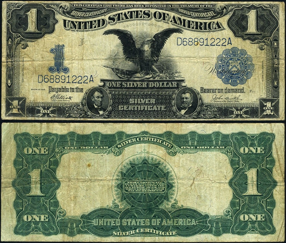 1899 $1 Silver Certificate FR. 234 Circulated Vintage Currency (1 of 3)