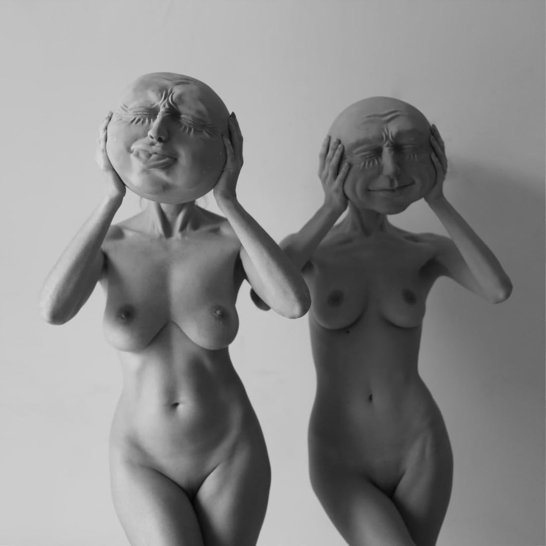 Olha Stepanian Faces 2 Black White Photography 39 x 39 Edition 1 of 3 (1 of 1)