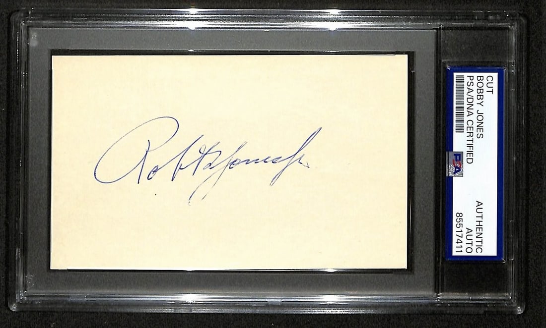 Bobby Jones Signed 3x5 Cut PSA/DNA Authenticated Golf Memorabilia (1 of 2)