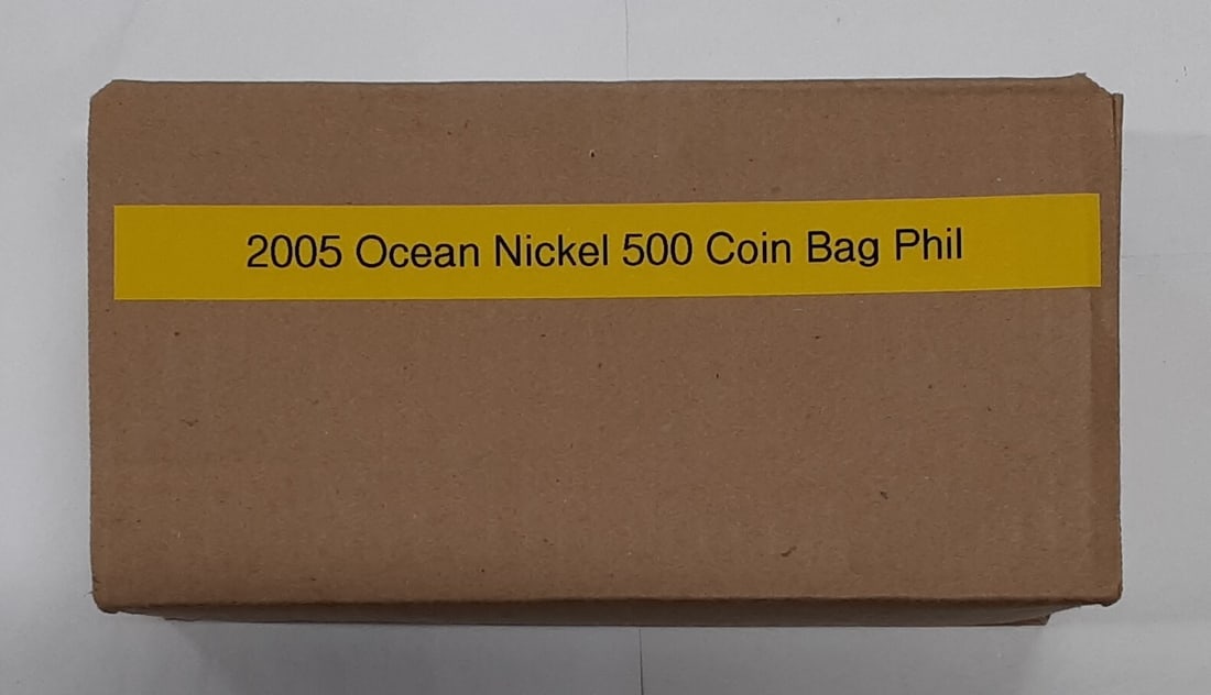 500 Uncirculated 2005-P Ocean in View Jefferson Nickels in Philadelphia Mint Bag: 500 Uncirculated 2005-P Ocean in View Jefferson Nickels in Philadelphia Mint Bag This is a sealed Philadelphia Mint bag containing 500 uncirculated 2005-P Jefferson nickels featuring the "Ocean in Vie