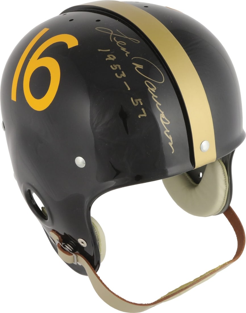 Len Dawson Signed Purdue Boilermakers Full Size Helmet PSA COA: Len Dawson Signed Purdue Boilermakers Full Size Helmet PSA COA This authentic full-size helmet is signed by Len Dawson, a legendary quarterback for the Purdue Boilermakers and a Pro Football Hall of F