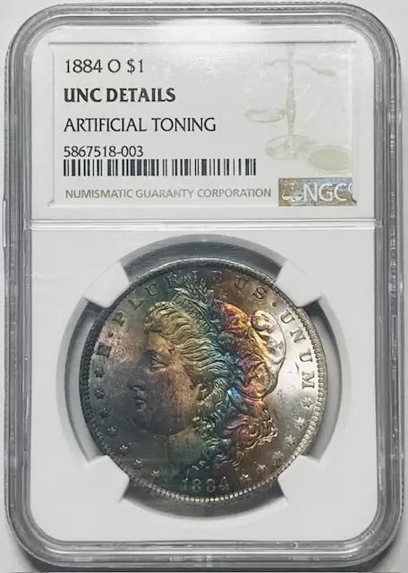 1884 O Morgan Silver Dollar NGC UNC Details Silver Coin: 1884 O Morgan Silver Dollar NGC UNC Details Silver Coin This 1884 O Morgan Silver Dollar, certified by NGC, features a striking UNC Details grade. Minted in New Orleans, this coin showcases the classi