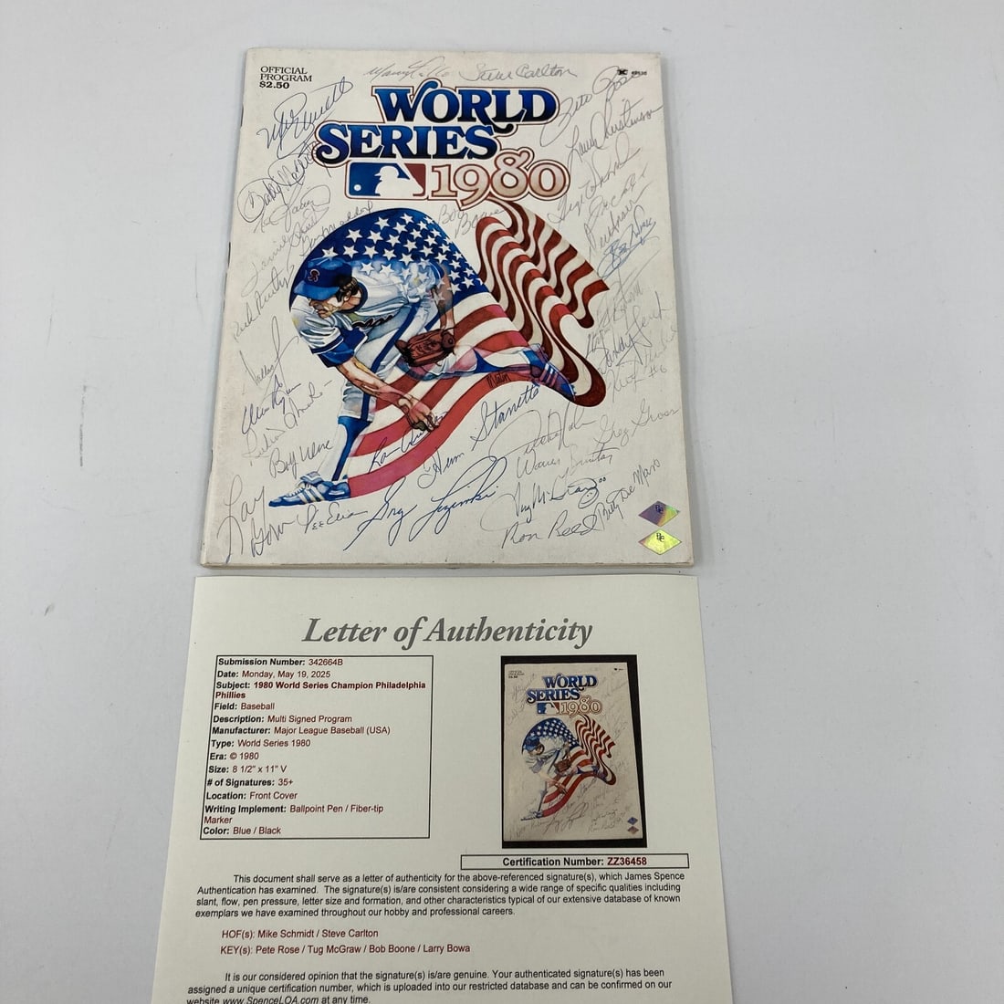 1980 Philadelphia Phillies Signed World Series Program 35+ Autographs JSA COA (1 of 11)