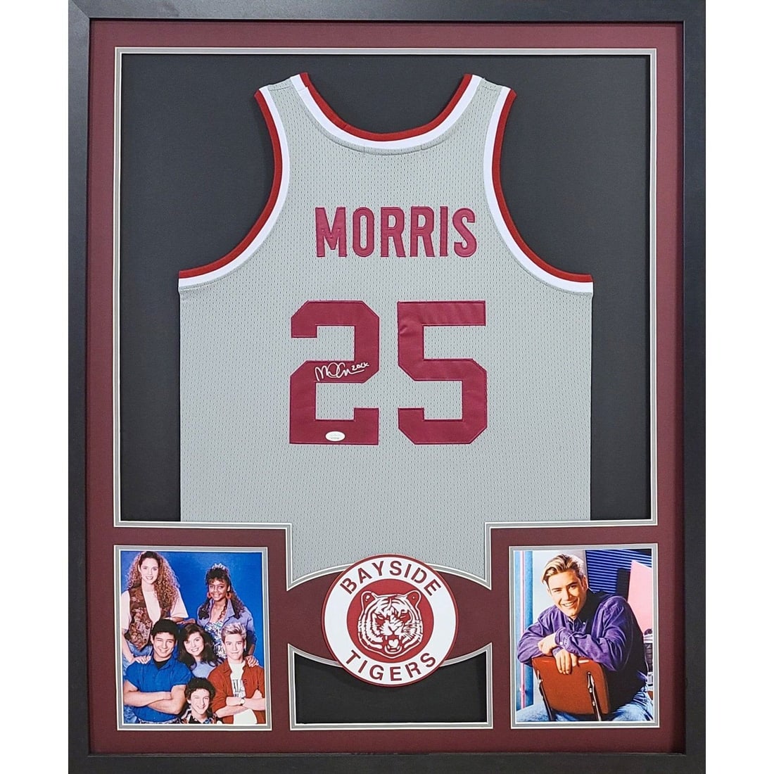 Zack Morris Signed Jersey Framed JSA Authenticated Saved By The Bell: Zack Morris Signed Jersey Framed JSA Authenticated Saved By The Bell Relive the nostalgia of the iconic series 'Saved By The Bell' with this custom framed jersey signed by Zack Morris, portrayed by Ma