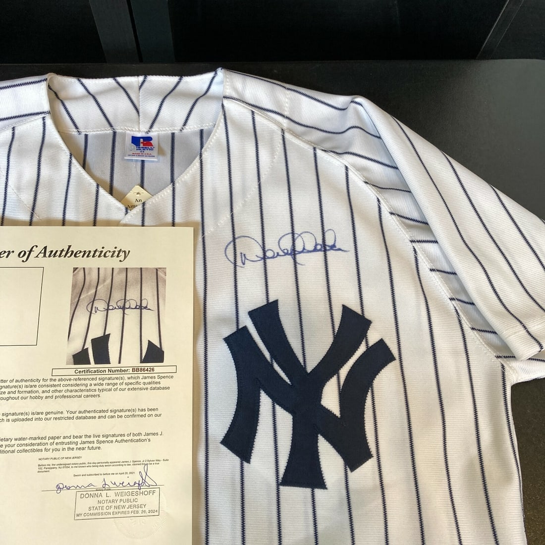 1996 Derek Jeter Signed MLB Jersey New York Yankees JSA COA (1 of 9)