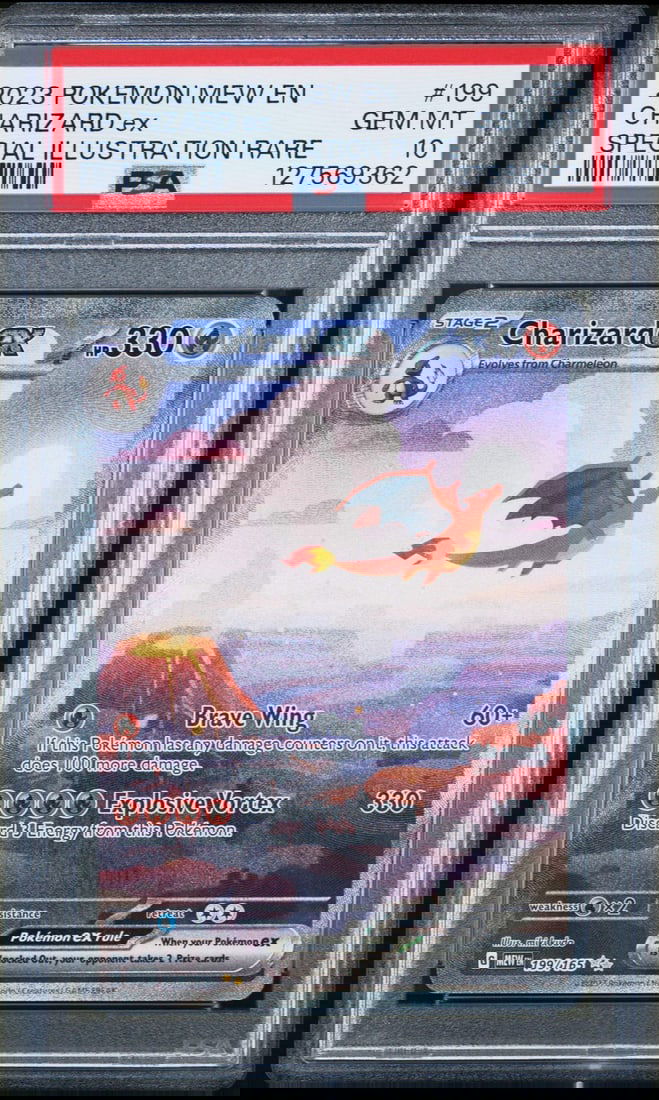 PSA 10 2023 Pokemon Charizard ex #199 Special Illustration Rare English Card (1 of 2)