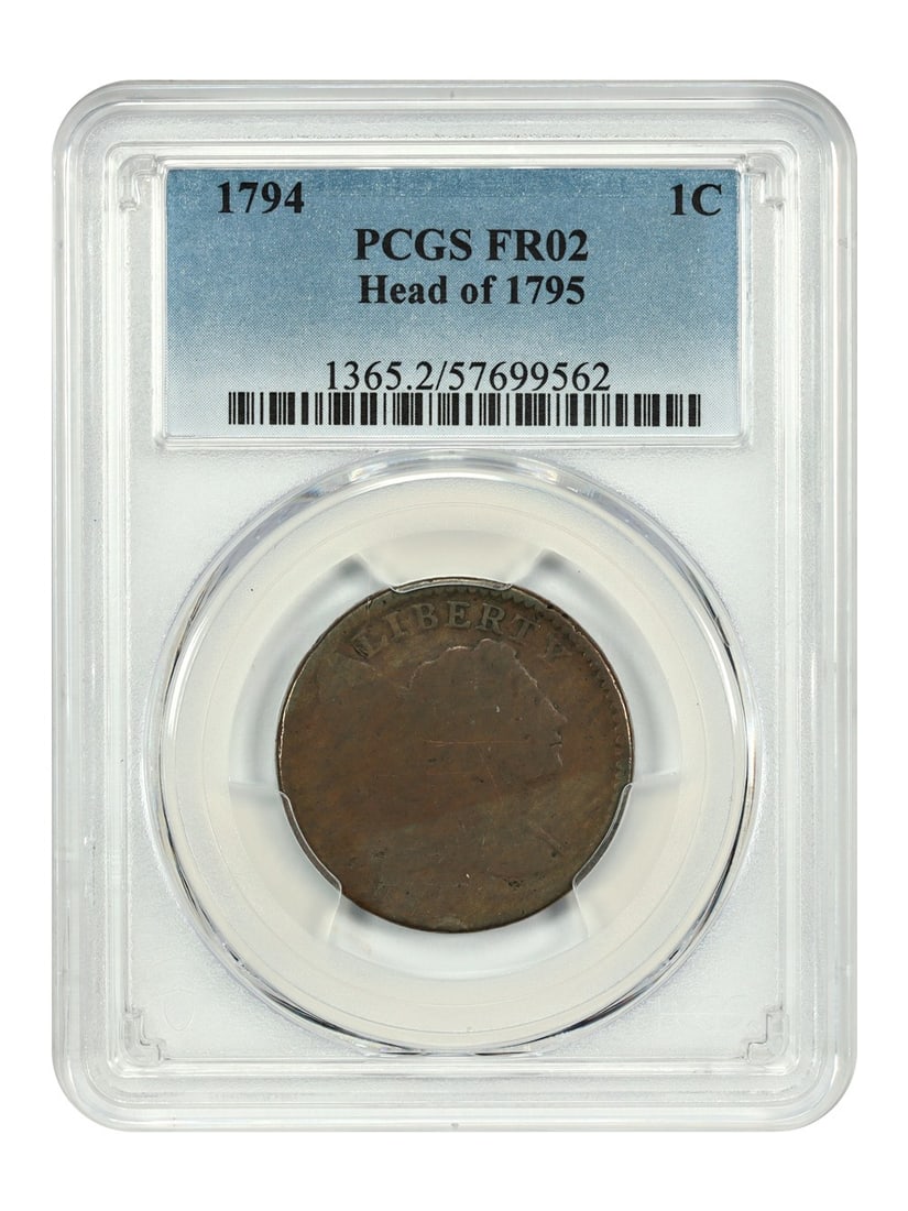 PCGS FR02 Flowing Hair Large Cent 1794 Head of 1795 Type (1 of 4)
