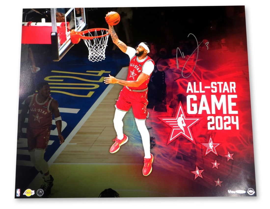Anthony Davis Autographed 20X24 Photo Lakers 2024 NBA All-Star Upper Deck Authenticated 3/150: Anthony Davis Autographed 20X24 Photo Lakers 2024 NBA All-Star Upper Deck Authenticated 3/150 This original 20" x 24" photo captures Anthony Davis during the 2024 NBA All-Star Game, where he represent