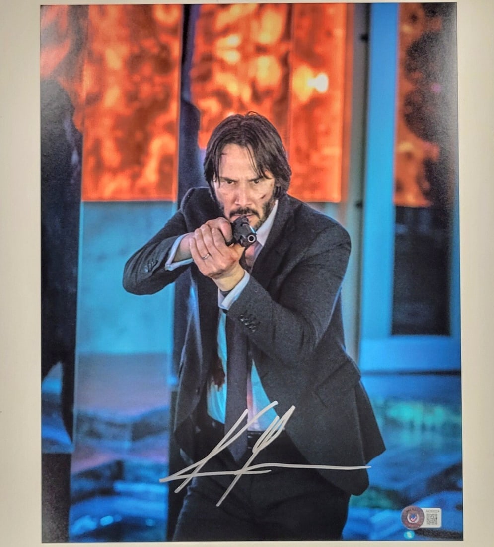 Keanu Reeves John Wick 11x14 Signed Photo Beckett Authenticated (1 of 4)