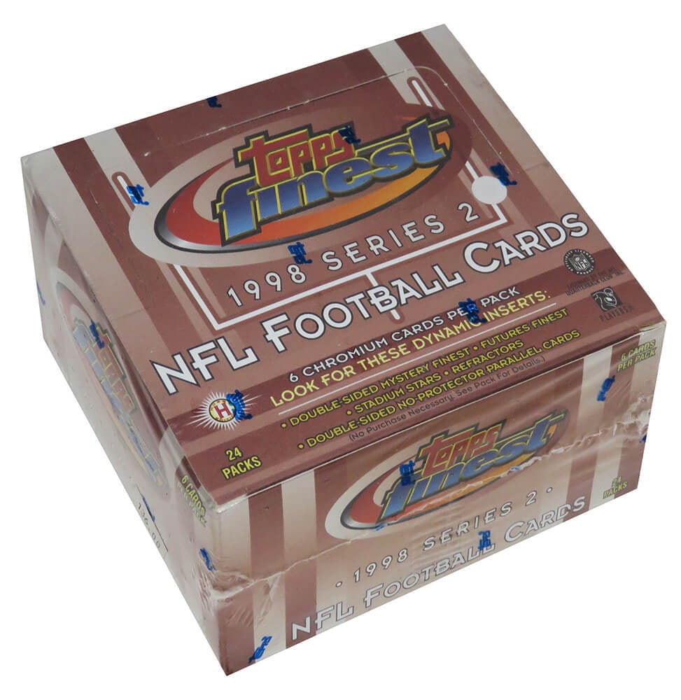 1998 Topps Finest Series 2 Football Hobby Box Factory Sealed 24 Packs Manning Moss RC: 1998 Topps Finest Series 2 Football Hobby Box Factory Sealed 24 Packs Manning Moss RC Discover a piece of football history with this 1998 Topps Finest Series 2 Factory Sealed Hobby Box. This unopened