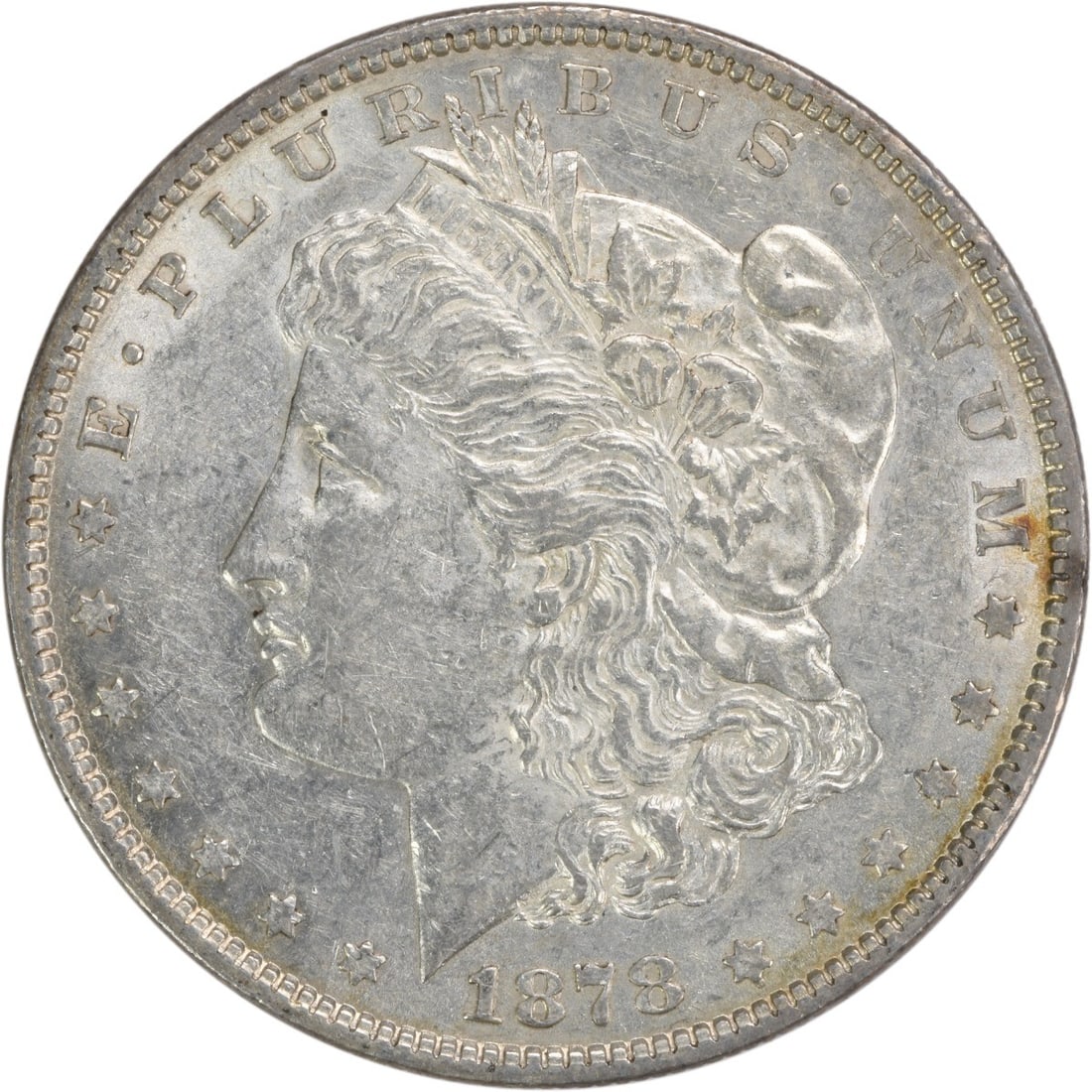 1878 Morgan Silver Dollar AU Uncertified 90% Silver 10% Copper: 1878 Morgan Silver Dollar AU Uncertified 90% Silver 10% Copper This 1878 Morgan Silver Dollar showcases historical significance and beautiful craftsmanship. The coin features a classic design by Georg