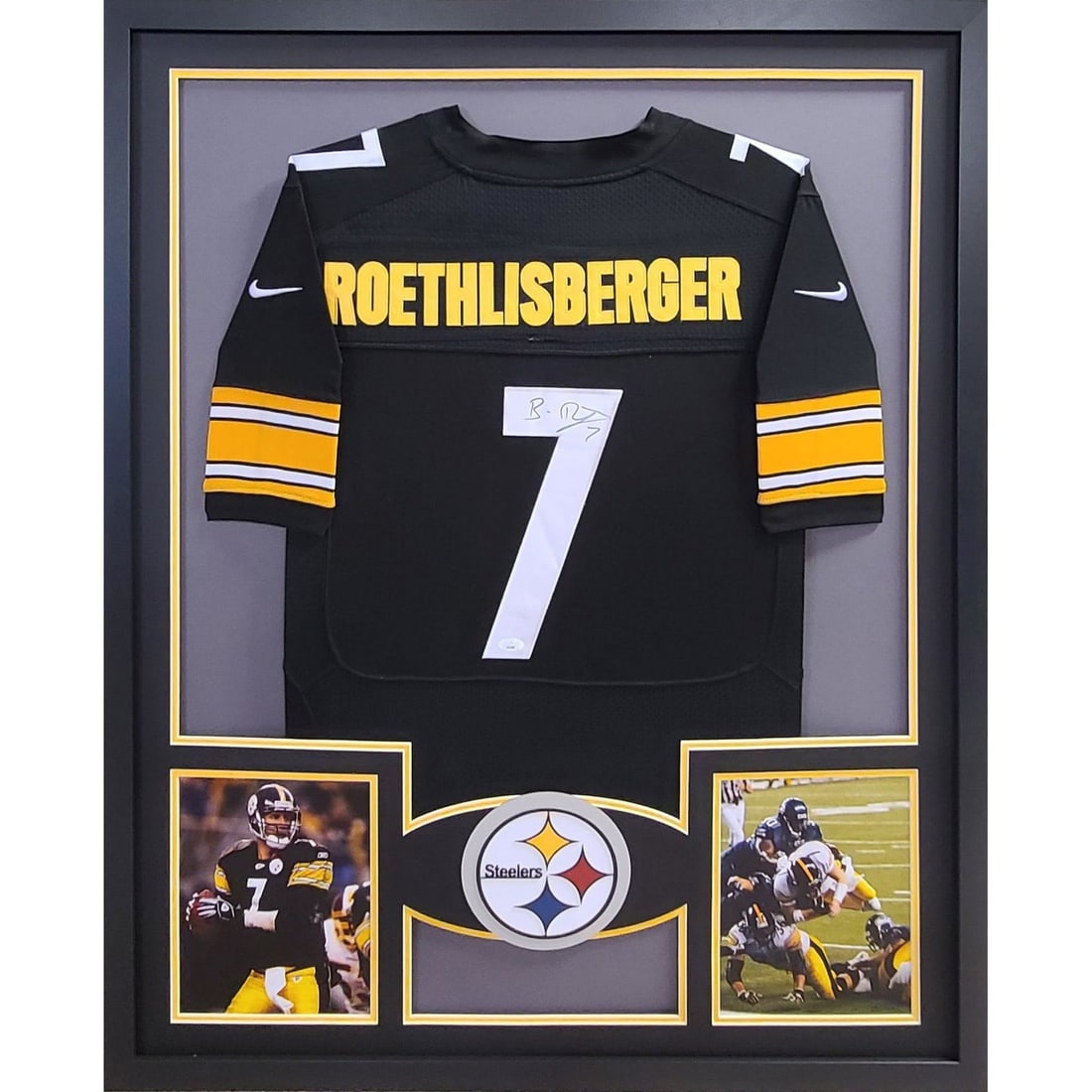 Ben Roethlisberger Autographed Framed Jersey JSA Certified Pittsburgh Steelers (1 of 3)
