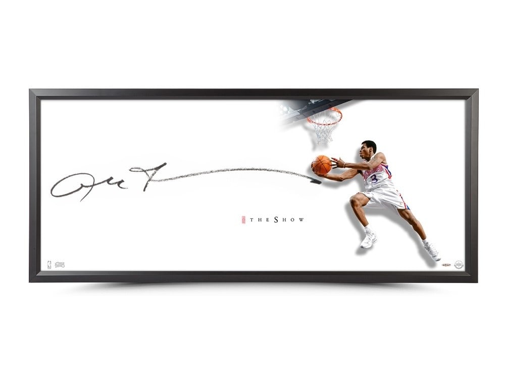 Allen Iverson Signed Framed 20x46 Photo Philadelphia 76ers Upper Deck: Allen Iverson Signed Framed 20x46 Photo Philadelphia 76ers Upper Deck Celebrate the legacy of Allen Iverson with this stunning, framed 20x46 photo featuring 'The Show' design. This original piece is a