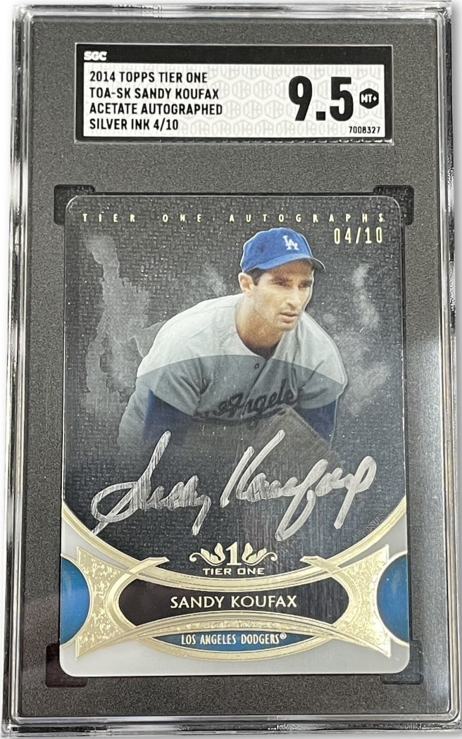 Sandy Koufax 2014 Topps Tier One Acetate Auto SGC 9.5 #TOA-SK (1 of 2)