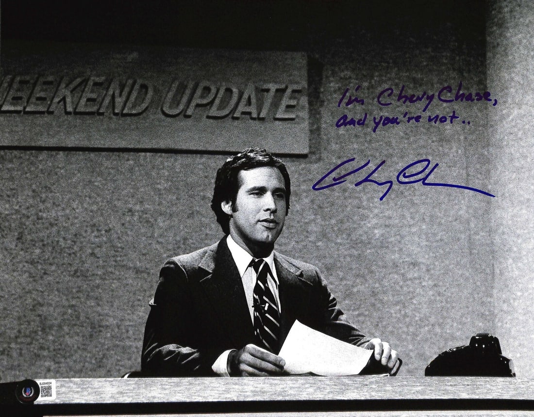 Chevy Chase Signed 11x14 SNL Weekend Update Photo Beckett Authenticated (1 of 1)