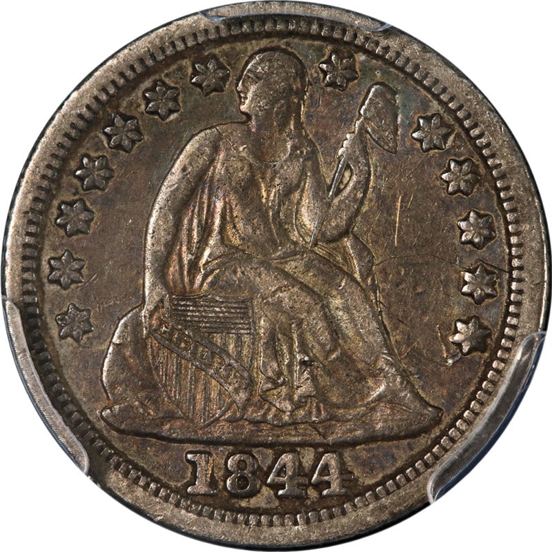 1844 Seated Liberty Dime PCGS XF Details Silver Coin (1 of 4)