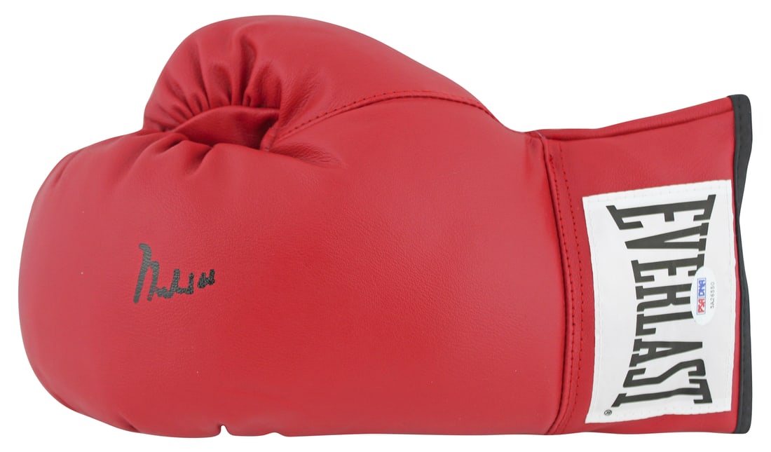 Muhammad Ali Signed Red Everlast Boxing Glove PSA/DNA Authenticated (1 of 5)