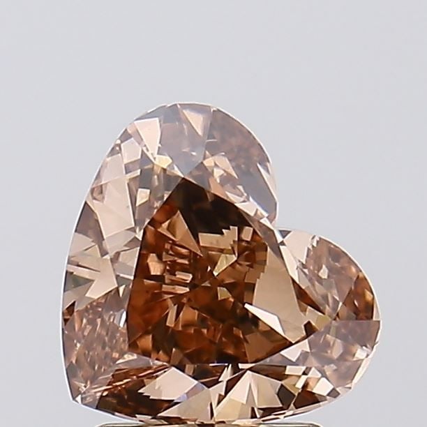 Loose Diamond - HEART 2.19ct Fancy Brown VS2: Loose Diamond - HEART 2.19ct Fancy Brown VS2 Source: This is a real non-mined Diamond that has been grown in a lab Shape: HEART Carats: 2.19 Color: Fancy Brown Certification: IGI Video: