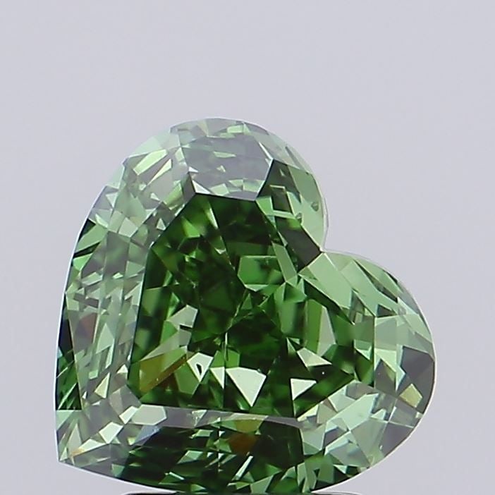 Loose Diamond - HEART 2.84ct Fancy Vivid Green VS1: Loose Diamond - HEART 2.84ct Fancy Vivid Green VS1 Source: This is a real non-mined Diamond that has been grown in a lab Shape: HEART Carats: 2.84 Color: Fancy Vivid Green Certification: IGI Video: