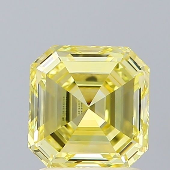 Loose Diamond - SQUARE EMERALD 1.5ct Fancy Yellow VVS2: Loose Diamond - SQUARE EMERALD 1.5ct Fancy Yellow VVS2 Source: This is a real non-mined Diamond that has been grown in a lab Shape: SQUARE EMERALD Carats: 1.5 Color: Fancy Yellow Certification: IGI Vi