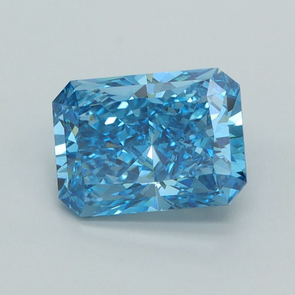 Loose Diamond - RADIANT 2.07ct Fancy Vivid Blue VVS2: Loose Diamond - RADIANT 2.07ct Fancy Vivid Blue VVS2 Source: This is a real non-mined Diamond that has been grown in a lab Shape: RADIANT Carats: 2.07 Color: Fancy Vivid Blue Certification: IGI Video: