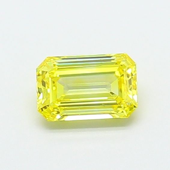 Loose Diamond - EMERALD 0.74ct Fancy Vivid Yellow VS2: Loose Diamond - EMERALD 0.74ct Fancy Vivid Yellow VS2 Source: This is a real non-mined Diamond that has been grown in a lab Shape: EMERALD Carats: 0.74 Color: Fancy Vivid Yellow Certification: IGI Vid