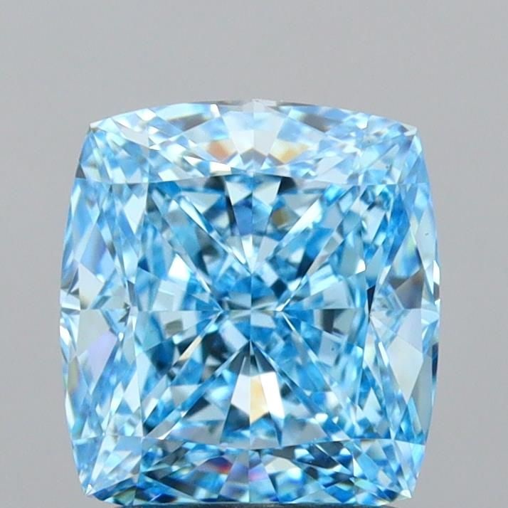 Loose Diamond - CUSHION MODIFIED 1.83ct Fancy Vivid Blue VVS2: Loose Diamond - CUSHION MODIFIED 1.83ct Fancy Vivid Blue VVS2 Source: This is a real non-mined Diamond that has been grown in a lab Shape: CUSHION MODIFIED Carats: 1.83 Color: Fancy Vivid Blue Certifi