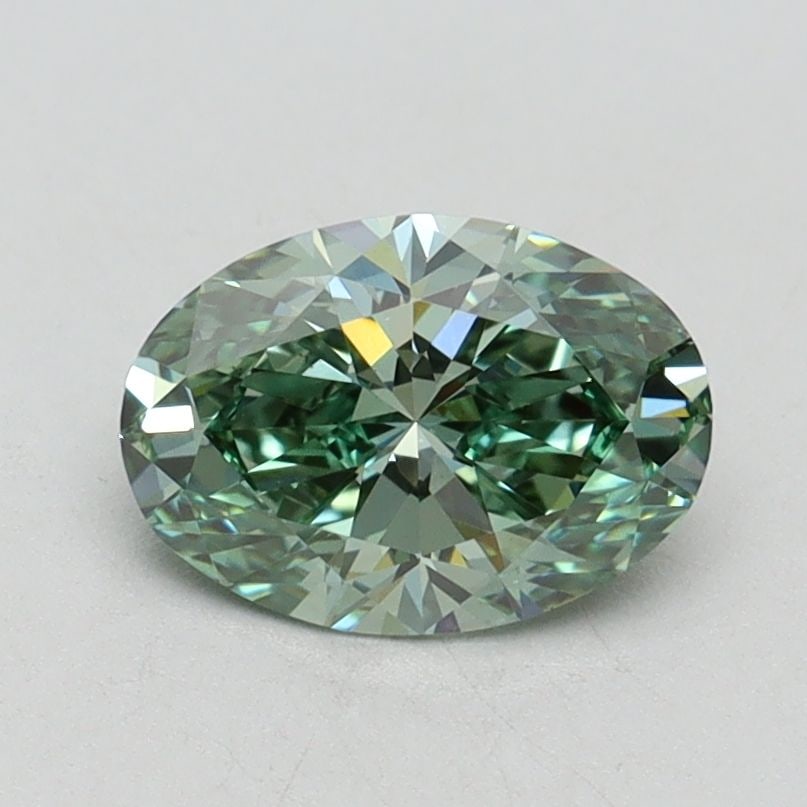 Loose Diamond - OVAL 1.02ct Fancy Vivid Green VS1: Loose Diamond - OVAL 1.02ct Fancy Vivid Green VS1 Source: This is a real non-mined Diamond that has been grown in a lab Shape: OVAL Carats: 1.02 Color: Fancy Vivid Green Certification: IGI Video: