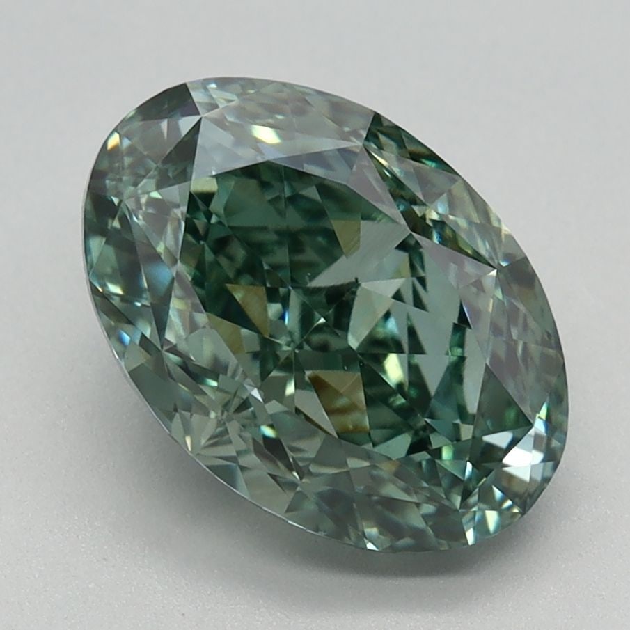 Loose Diamond - OVAL 2.51ct Fancy Vivid Green VS1: Loose Diamond - OVAL 2.51ct Fancy Vivid Green VS1 Source: This is a real non-mined Diamond that has been grown in a lab Shape: OVAL Carats: 2.51 Color: Fancy Vivid Green Certification: IGI Video: