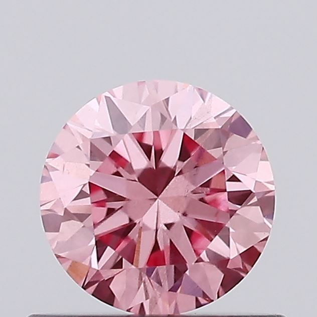 Loose Diamond - ROUND 0.49ct Fancy Intense Pink VS1: Loose Diamond - ROUND 0.49ct Fancy Intense Pink VS1 Source: This is a real non-mined Diamond that has been grown in a lab Shape: ROUND Carats: 0.49 Color: Fancy Intense Pink Certification: NONE Video: