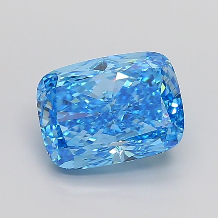 Loose Diamond - CUSHION MODIFIED 5.11ct Fancy Vivid Blue VVS2: Loose Diamond - CUSHION MODIFIED 5.11ct Fancy Vivid Blue VVS2 Source: This is a real non-mined Diamond that has been grown in a lab Shape: CUSHION MODIFIED Carats: 5.11 Color: Fancy Vivid Blue Certifi