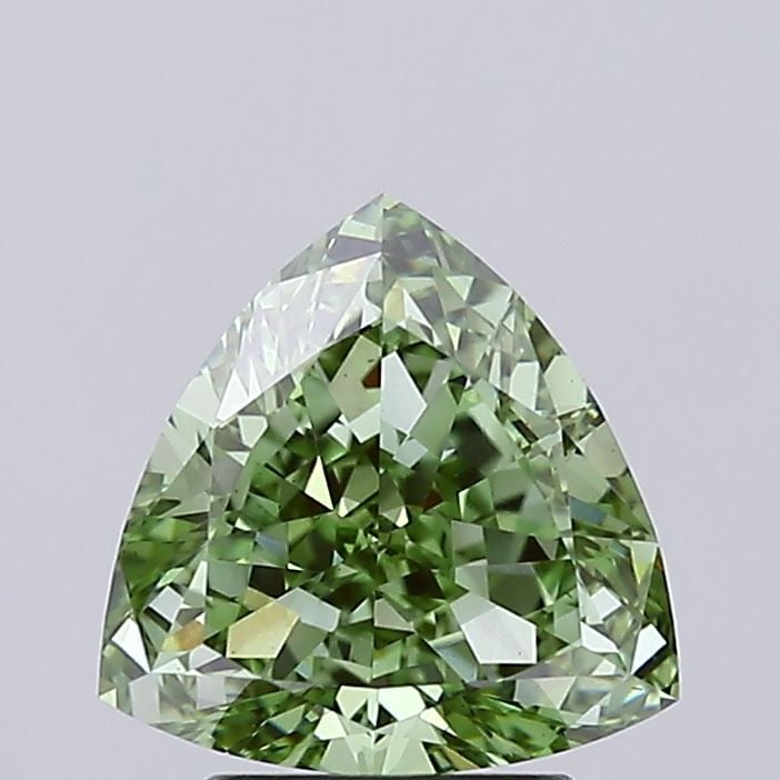 Loose Diamond - TRIANGULAR 2.58ct Fancy Vivid Green VS1: Loose Diamond - TRIANGULAR 2.58ct Fancy Vivid Green VS1 Source: This is a real non-mined Diamond that has been grown in a lab Shape: TRIANGULAR Carats: 2.58 Color: Fancy Vivid Green Certification: IGI