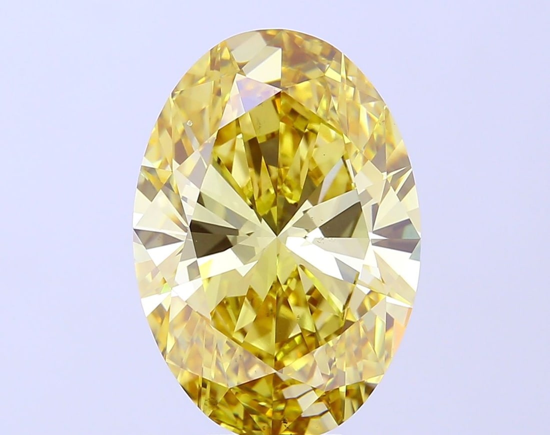 Loose Diamond - OVAL 8.47ct Fancy Intense Yellow VS2: Loose Diamond - OVAL 8.47ct Fancy Intense Yellow VS2 Source: This is a real non-mined Diamond that has been grown in a lab Shape: OVAL Carats: 8.47 Color: Fancy Intense Yellow Certification: IGI Video