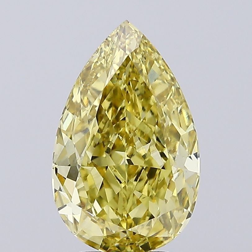 Loose Diamond - PEAR 3.74ct Fancy Intense Yellow VS1: Loose Diamond - PEAR 3.74ct Fancy Intense Yellow VS1 Source: This is a real non-mined Diamond that has been grown in a lab Shape: PEAR Carats: 3.74 Color: Fancy Intense Yellow Certification: IGI