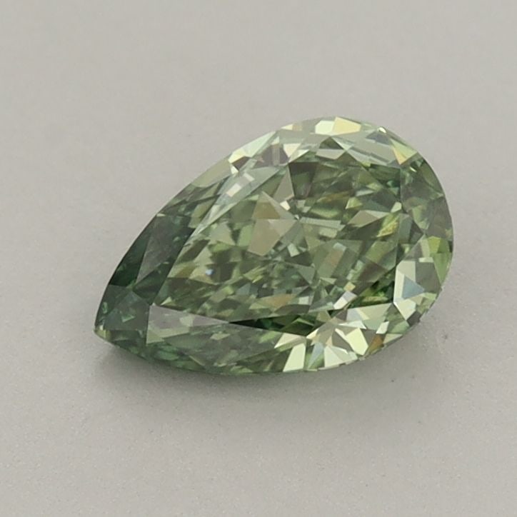 Loose Diamond - PEAR 0.74ct Fancy Vivid Green VVS2: Loose Diamond - PEAR 0.74ct Fancy Vivid Green VVS2 Source: This is a real non-mined Diamond that has been grown in a lab Shape: PEAR Carats: 0.74 Color: Fancy Vivid Green Certification: IGI Video: