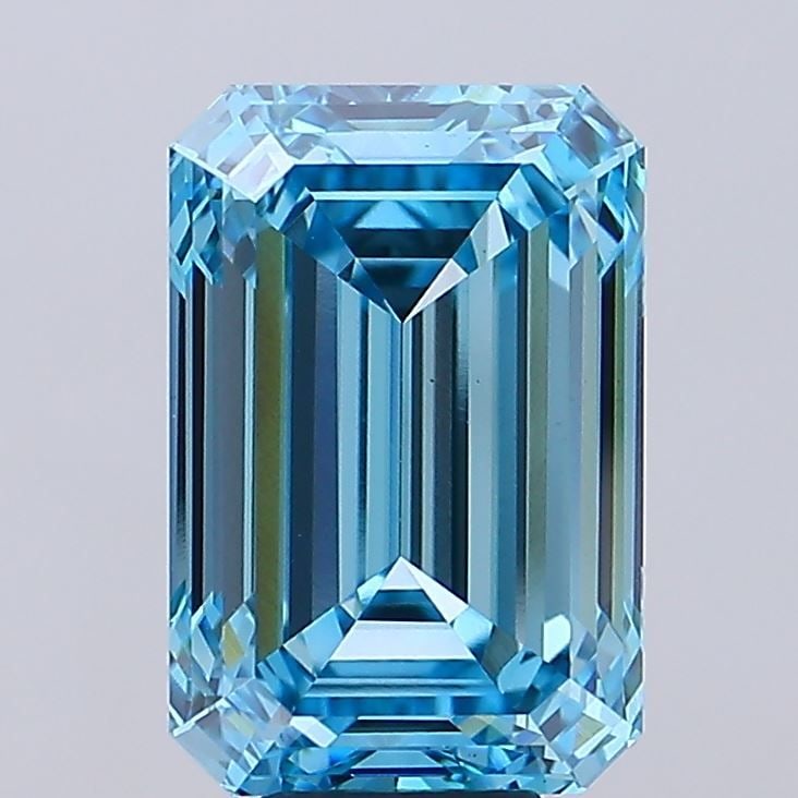 Loose Diamond - EMERALD 10.38ct Fancy Vivid Blue VS1: Loose Diamond - EMERALD 10.38ct Fancy Vivid Blue VS1 Source: This is a real non-mined Diamond that has been grown in a lab Shape: EMERALD Carats: 10.38 Color: Fancy Vivid Blue Certification: IGI Video