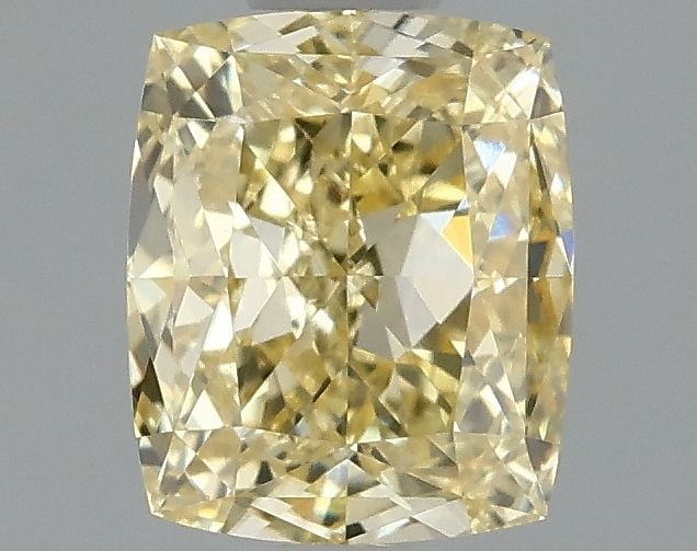 Loose Diamond - CUSHION MODIFIED 1.06ct Fancy Intense Yellow VVS2: Loose Diamond - CUSHION MODIFIED 1.06ct Fancy Intense Yellow VVS2 Source: This is a real non-mined Diamond that has been grown in a lab Shape: CUSHION MODIFIED Carats: 1.06 Color: Fancy Intense
