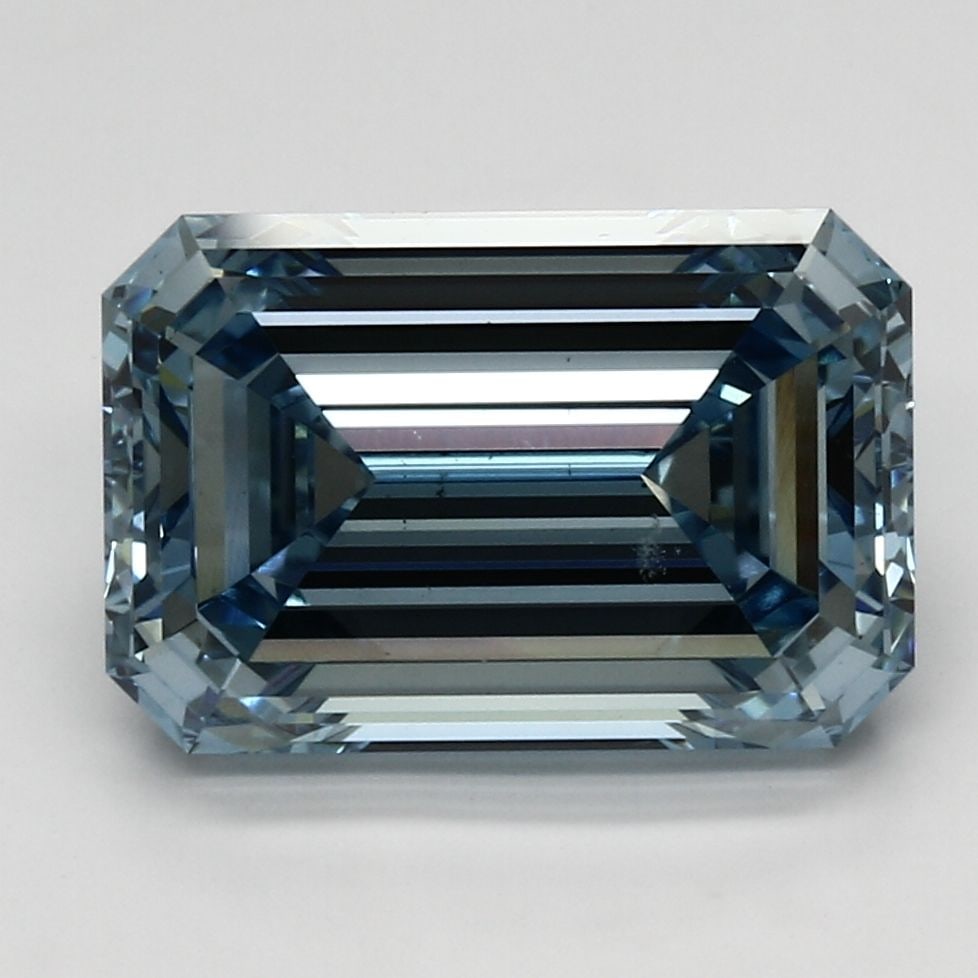 Loose Diamond - EMERALD 5.09ct Fancy Intense Blue VS1: Loose Diamond - EMERALD 5.09ct Fancy Intense Blue VS1 Source: This is a real non-mined Diamond that has been grown in a lab Shape: EMERALD Carats: 5.09 Color: Fancy Intense Blue Certification: IGI