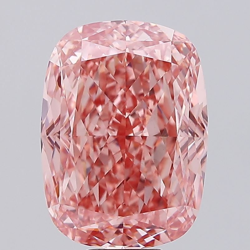 Loose Diamond - CUSHION MODIFIED 14.22ct Fancy Vivid Pink VS1: Loose Diamond - CUSHION MODIFIED 14.22ct Fancy Vivid Pink VS1 Source: This is a real non-mined Diamond that has been grown in a lab Shape: CUSHION MODIFIED Carats: 14.22 Color: Fancy Vivid Pink Certif