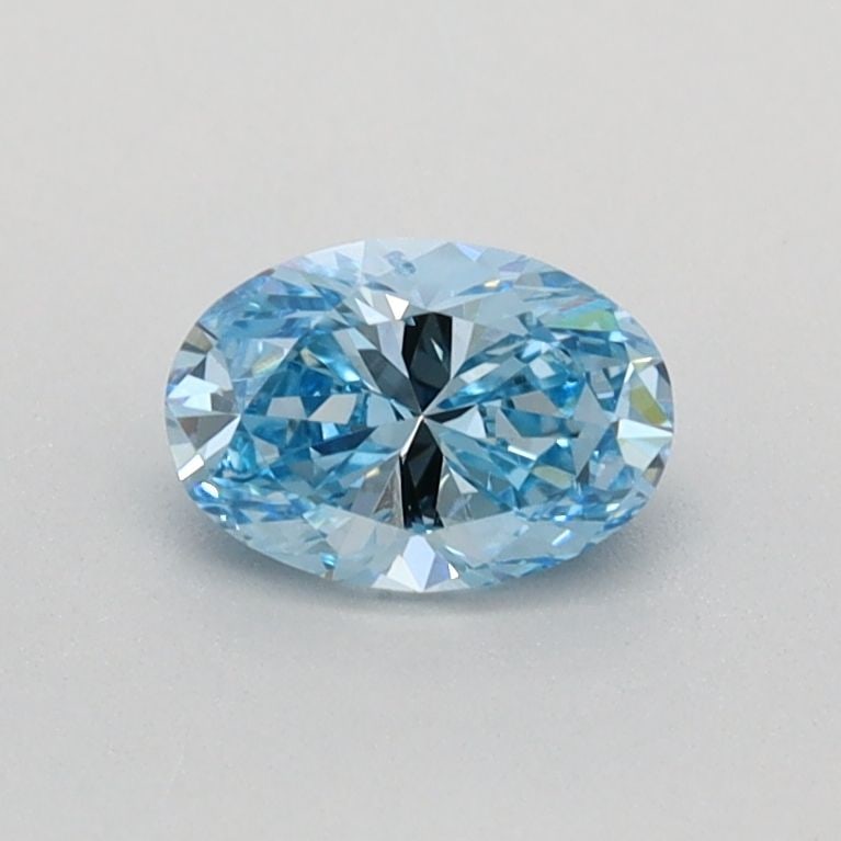 Loose Diamond - OVAL 0.43ct Fancy Vivid Blue SI1: Loose Diamond - OVAL 0.43ct Fancy Vivid Blue SI1 Source: This is a real non-mined Diamond that has been grown in a lab Shape: OVAL Carats: 0.43 Color: Fancy Vivid Blue Certification: IGI Video: