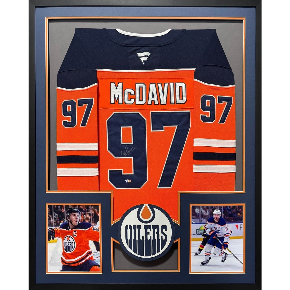 Connor McDavid Autographed Framed Jersey Edmonton Oilers Fanatics Authentic (1 of 2)