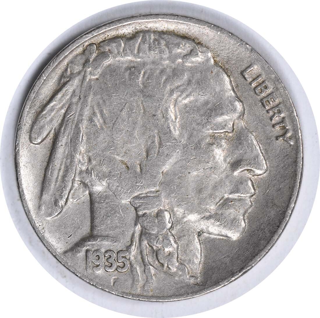 1935-S Buffalo Nickel 5C DDR FS-801 Uncertified Vintage Coin: 1935-S Buffalo Nickel 5C DDR FS-801 Uncertified Vintage Coin This 1935-S Buffalo Nickel features the DDR FS-801 variety and is in Extra Fine (XF) condition. The coin is struck in nickel and was minted