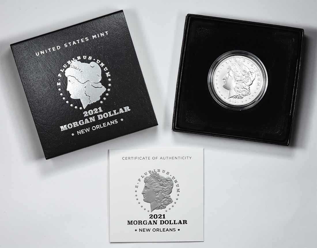2021 O Privy Uncirculated Morgan Silver Dollar in Original Packaging (1 of 1)