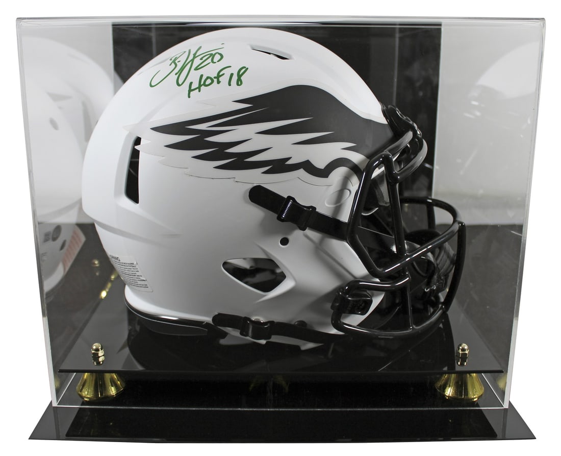 Brian Dawkins Signed Eagles Lunar F/S Speed Helmet HOF 18 BAS Authenticated: Brian Dawkins Signed Eagles Lunar F/S Speed Helmet HOF 18 BAS Authenticated This Philadelphia Eagles Full Size Speed Proline Helmet is a must-have for fans and collectors alike. Personally signed by N