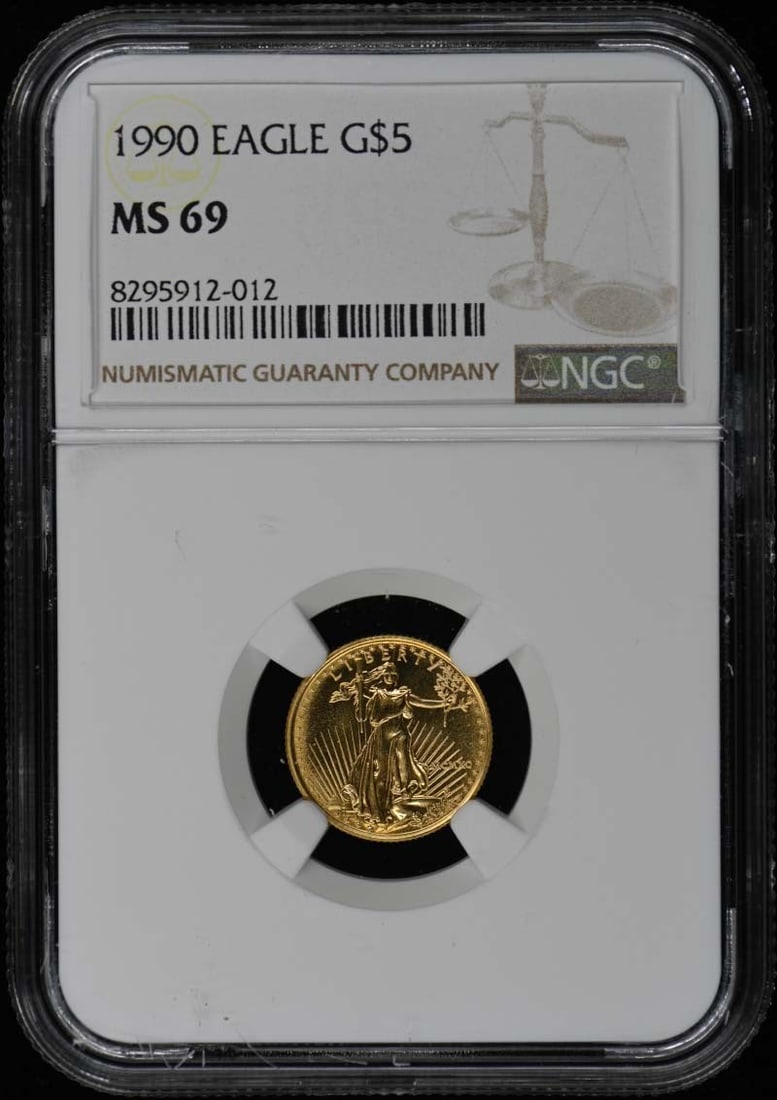 1990 Eagle G$5 Coin NGC MS69 Certified 8295912012 (1 of 2)